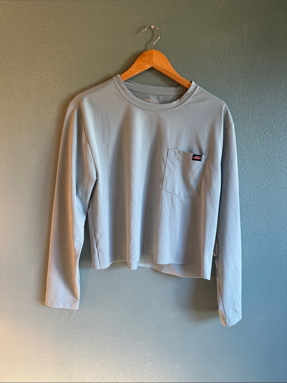 Dickies Light Blue Long Sleeve Pocket Tee